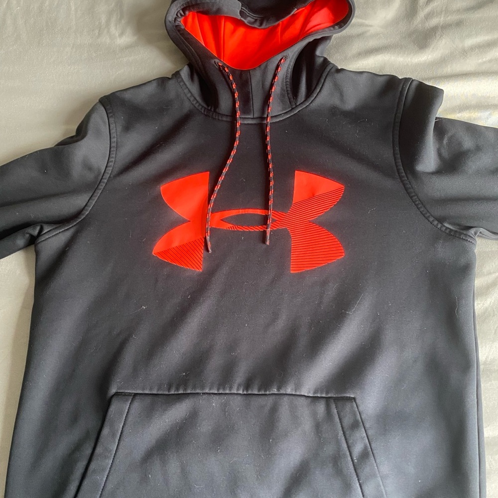 Black and neon pink UnderArmour Hoodie